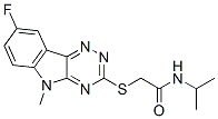 Acetamide, 2-[(8-fluoro-5-methyl-5h-1,2,4-triazino[5,6-b]indol-3-yl)thio]-n-(1-methylethyl)-(9ci) Structure,603948-23-8Structure