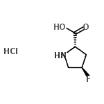 (4R)-4-氟-l-脯氨酸鹽酸鹽結(jié)構(gòu)式_60604-36-6結(jié)構(gòu)式