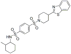 (9ci)-4-[[4-(2-苯并噻唑)-1-哌啶基]磺?；鵠-n-(2-甲基環(huán)己基)-苯磺酰胺結(jié)構(gòu)式_606082-91-1結(jié)構(gòu)式