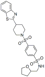 (9ci)-4-[[4-(2-苯并噻唑)-1-哌啶基]磺?；鵠-n-[(四氫-2-呋喃)甲基]-苯磺酰胺結(jié)構(gòu)式_606082-94-4結(jié)構(gòu)式
