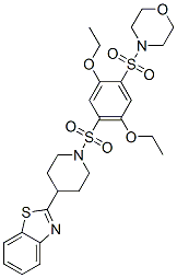 (9ci)-4-[[4-[[4-(2-苯并噻唑)-1-哌啶基]磺?；鵠-2,5-二乙氧基苯基]磺酰基]-嗎啉結(jié)構(gòu)式_606083-11-8結(jié)構(gòu)式