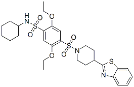 (9ci)-4-[[4-(2-苯并噻唑)-1-哌啶基]磺?；鵠-n-環(huán)己基-2,5-二乙氧基-苯磺酰胺結(jié)構(gòu)式_606083-14-1結(jié)構(gòu)式