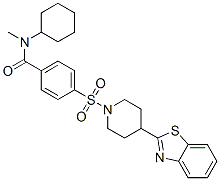 (9ci)-4-[[4-(2-苯并噻唑)-1-哌啶基]磺?；鵠-n-環(huán)己基-n-甲基-苯甲酰胺結(jié)構(gòu)式_606083-28-7結(jié)構(gòu)式