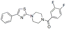 Piperazine, 1-(3,4-difluorobenzoyl)-4-(4-phenyl-2-thiazolyl)-(9ci)Structure,606087-70-1Structure Piperazine, 1-(3,4-difluorobenzoyl)-4-(4-phenyl-2-thiazolyl)-(9ci) Structure,606087-70-1Structure