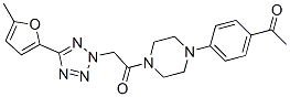 (9ci)-1-(4-乙酰基苯基)-4-[[5-(5-甲基-2-呋喃)-2H-四唑-2-基]乙?；鵠-哌嗪結(jié)構(gòu)式_606097-25-0結(jié)構(gòu)式