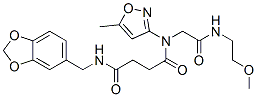 (9ci)-n-(1,3-苯并二氧雜環(huán)戊烯l-5-甲基)-n-[2-[(2-甲氧基乙基)氨基]-2-氧代乙基]-n-(5-甲基-3-異噁唑基)-丁烷二酰胺結構式_606098-29-7結構式