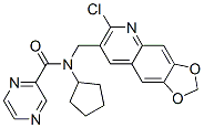 (9CI)-N-[(6-氯-1,3-二氧代[4,5-g]喹啉-7-基)甲基]-N-環(huán)戊基-吡嗪羧酰胺結(jié)構(gòu)式_606104-22-7結(jié)構(gòu)式