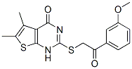 (9CI)-2-[[2-(3-甲氧基苯基)-2-氧代乙基]硫代]-5,6-二甲基-噻吩并[2,3-d]嘧啶-4(1H)-酮結(jié)構(gòu)式_606107-47-5結(jié)構(gòu)式