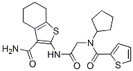 (9ci)-2-[[[環(huán)戊基(2-噻吩羰基)氨基]乙?；鵠氨基]-4,5,6,7-四氫-苯并[b]噻吩-3-羧酰胺結(jié)構(gòu)式_606108-90-1結(jié)構(gòu)式