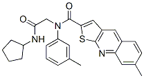 (9CI)-N-[2-(環(huán)戊基氨基)-2-氧代乙基]-7-甲基-N-(3-甲基苯基)-噻吩并[2,3-b]喹啉-2-羧酰胺結(jié)構(gòu)式_606114-18-5結(jié)構(gòu)式