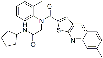 (9CI)-N-[2-(環(huán)戊基氨基)-2-氧代乙基]-7-甲基-N-(2-甲基苯基)-噻吩并[2,3-b]喹啉-2-羧酰胺結(jié)構(gòu)式_606114-71-0結(jié)構(gòu)式