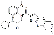 (9CI)-N-[2-(環(huán)戊基氨基)-2-氧代乙基]-N-(2-甲氧基苯基)-7-甲基-噻吩并[2,3-b]喹啉-2-羧酰胺結(jié)構(gòu)式_606114-73-2結(jié)構(gòu)式