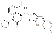 (9CI)-N-[2-(環(huán)戊基氨基)-2-氧代乙基]-N-(2-乙基苯基)-7-甲基-噻吩并[2,3-b]喹啉-2-羧酰胺結(jié)構(gòu)式_606114-74-3結(jié)構(gòu)式
