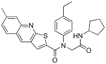 (9CI)-N-[2-(環(huán)戊基氨基)-2-氧代乙基]-N-(4-乙基苯基)-7-甲基-噻吩并[2,3-b]喹啉-2-羧酰胺結(jié)構(gòu)式_606114-77-6結(jié)構(gòu)式