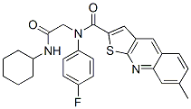 (9CI)-N-[2-(環(huán)己基氨基)-2-氧代乙基]-N-(4-氟苯基)-7-甲基-噻吩并[2,3-b]喹啉-2-羧酰胺結(jié)構(gòu)式_606114-90-3結(jié)構(gòu)式
