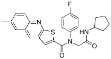 (9CI)-N-[2-(環(huán)戊基氨基)-2-氧代乙基]-N-(4-氟苯基)-6-甲基-噻吩并[2,3-b]喹啉-2-羧酰胺結構式_606115-00-8結構式