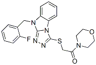 (9ci)-4-[[[9-[(2-氟苯基)甲基]-9h-1,2,4-噻唑并[4,3-a]苯并咪唑-3-基]硫代]乙?；鵠-嗎啉結構式_606120-82-5結構式