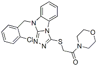 (9ci)-4-[[[9-[(2-氯苯基)甲基]-9h-1,2,4-噻唑并[4,3-a]苯并咪唑-3-基]硫代]乙酰基]-嗎啉結(jié)構(gòu)式_606120-98-3結(jié)構(gòu)式
