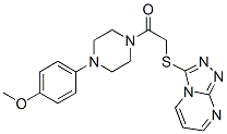 (9ci)-1-(4-甲氧基苯基)-4-[(1,2,4-噻唑并[4,3-a]嘧啶-3-基硫代)乙?；鵠-哌嗪結(jié)構(gòu)式_606121-76-0結(jié)構(gòu)式