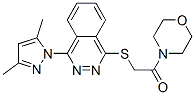 (9ci)-4-[[[4-(3,5-二甲基-1H-吡唑-1-基)-1-二氮雜萘yl]硫代]乙?；鵠-嗎啉結(jié)構(gòu)式_606122-18-3結(jié)構(gòu)式