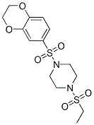 (9ci)-1-[(2,3-二氫-1,4-苯并二噁英-6-基)磺?；鵠-4-(乙基磺?；?-哌嗪結(jié)構(gòu)式_606133-91-9結(jié)構(gòu)式