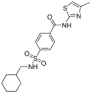 (9ci)-4-[[(環(huán)己基甲基)氨基]磺?；鵠-n-(4-甲基-2-噻唑)-苯甲酰胺結(jié)構(gòu)式_606134-87-6結(jié)構(gòu)式
