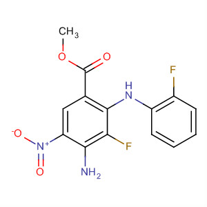 Methyl 4-amino-3-fluoro-2-((2-fluorophenyl)amino)-5-nitrobenzoateStructure,606143-94-6Structure Methyl 4-amino-3-fluoro-2-((2-fluorophenyl)amino)-5-nitrobenzoate Structure,606143-94-6Structure