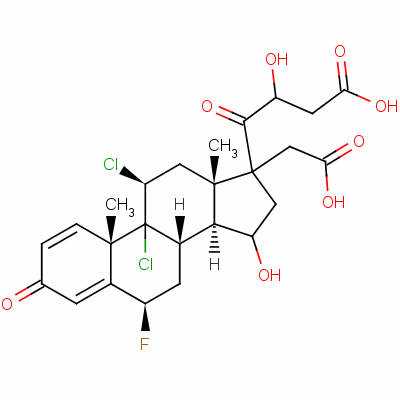 9,11Beta-dichloro-6beta-fluoro-17,21-dihydroxypregna-1,4-diene-3,20-dione 17,21-di(acetate)Structure,60864-41-7Structure 9,11Beta-dichloro-6beta-fluoro-17,21-dihydroxypregna-1,4-diene-3,20-dione 17,21-di(acetate) Structure,60864-41-7Structure
