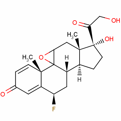 9Beta,11beta-epoxy-6beta-fluoro-17,21-dihydroxypregna-1,4-diene-3,20-dioneStructure,60864-43-9Structure 9Beta,11beta-epoxy-6beta-fluoro-17,21-dihydroxypregna-1,4-diene-3,20-dione Structure,60864-43-9Structure