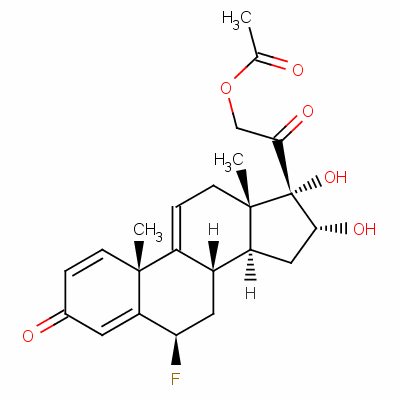 6Beta-fluoro-16alpha,17,21-trihydroxypregna-1,4,9(11)-triene-3,20-dione 21-acetateStructure,60864-44-0Structure 6Beta-fluoro-16alpha,17,21-trihydroxypregna-1,4,9(11)-triene-3,20-dione 21-acetate Structure,60864-44-0Structure