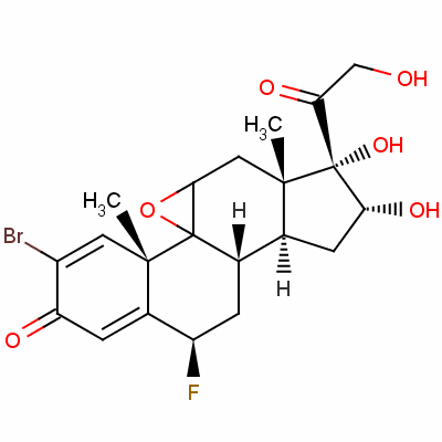 2-Bromo-9beta,11beta-epoxy-6beta-fluoro-16alpha,17,21-trihydroxypregna-1,4-diene-3,20-dioneStructure,60864-70-2Structure 2-Bromo-9beta,11beta-epoxy-6beta-fluoro-16alpha,17,21-trihydroxypregna-1,4-diene-3,20-dione Structure,60864-70-2Structure