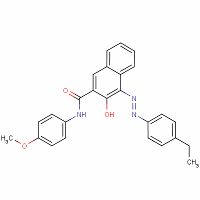 4-[(4-乙基苯基)氮雜]-3-羥基-N-(4-甲氧基苯基)萘-2-羧酰胺結(jié)構式_61050-41-7結(jié)構式