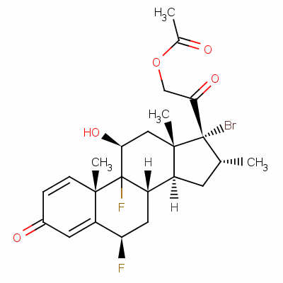 17-Bromo-6beta,9-difluoro-11beta,21-dihydroxy-16alpha-methylpregna-1,4-diene-3,20-dione 21-acetateStructure,61339-38-6Structure 17-Bromo-6beta,9-difluoro-11beta,21-dihydroxy-16alpha-methylpregna-1,4-diene-3,20-dione 21-acetate Structure,61339-38-6Structure