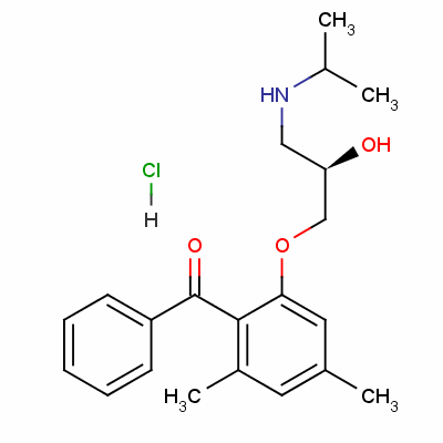 (RS)-2-(2-羥基-3-異丙基氨基丙氧基)-4,6-二甲基苯甲酮鹽酸鹽結(jié)構(gòu)式_62261-89-6結(jié)構(gòu)式
