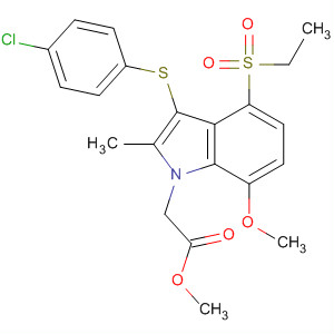 2-(3-(4-氯苯基硫代)-4-(乙基磺酰基)-7-甲氧基-2-甲基-1H-吲哚-1-基)乙酸甲酯結(jié)構(gòu)式_628736-14-1結(jié)構(gòu)式