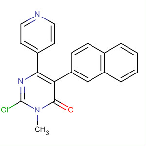 2-Chloro-3-methyl-5-naphthalen-2-yl-6-pyridin-4-yl-3h-pyrimidin-4-oneStructure,629623-96-7Structure 2-Chloro-3-methyl-5-naphthalen-2-yl-6-pyridin-4-yl-3h-pyrimidin-4-one Structure,629623-96-7Structure