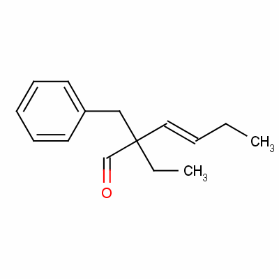 2-(But-1-enyl)-2-ethyl-3-phenylpropionaldehydeStructure,63007-28-3Structure 2-(But-1-enyl)-2-ethyl-3-phenylpropionaldehyde Structure,63007-28-3Structure