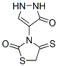 3-(2,3-二氫-3-氧代-1H-吡唑-4-基)-4-硫氧代-2-噻唑啉酮結(jié)構(gòu)式_630403-90-6結(jié)構(gòu)式