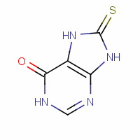 6H-purin-6-one, 1,7,8,9-tetrahydro-8-thioxo-Structure,6305-94-8Structure 6H-purin-6-one, 1,7,8,9-tetrahydro-8-thioxo- Structure,6305-94-8Structure