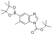 1-Boc-6-甲基-5-(4,4,5,5-四甲基-1,3,2-二噁硼烷-2-基)-1H-苯并咪唑結(jié)構(gòu)式_631912-39-5結(jié)構(gòu)式