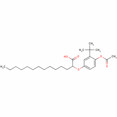 2-(P-acetoxy-m-isobutylphenoxy)myristic acidStructure,63251-44-5Structure 2-(P-acetoxy-m-isobutylphenoxy)myristic acid Structure,63251-44-5Structure