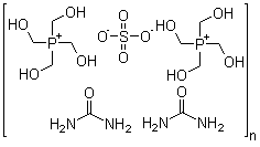 Tetrakis(hydroxymethyl)phosphonium sulfate urea polymerStructure,63502-25-0Structure Tetrakis(hydroxymethyl)phosphonium sulfate urea polymer Structure,63502-25-0Structure