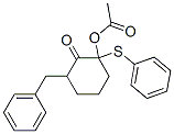 2-Acetyloxy-6-phenylmethyl-2-(phenylthio)cyclohexanone Structure,63608-53-7Structure