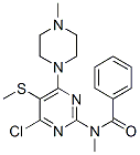 4-氯-2-(n-甲基苯甲酰基氨基)-6-(4-甲基哌嗪)-5-(甲基硫代)嘧啶結構式_63731-98-6結構式