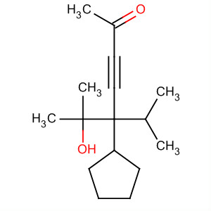 5-Cyclopentyl-6-hydroxy-6-methyl-5-isopropyl-3-heptyn-2-oneStructure,63922-46-3Structure 5-Cyclopentyl-6-hydroxy-6-methyl-5-isopropyl-3-heptyn-2-one Structure,63922-46-3Structure