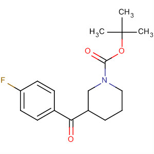 3-(4-氟苯甲?；?哌啶-1-羧酸叔丁酯結(jié)構(gòu)式_639468-31-8結(jié)構(gòu)式