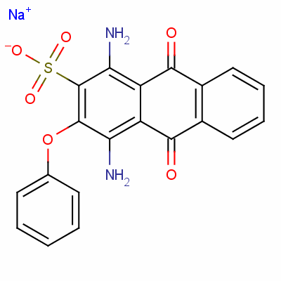 Sodium 1,4-diamino-9,10-dihydro-9,10-dioxo-3-phenoxyanthracene-2-sulphonateStructure,6408-71-5Structure Sodium 1,4-diamino-9,10-dihydro-9,10-dioxo-3-phenoxyanthracene-2-sulphonate Structure,6408-71-5Structure