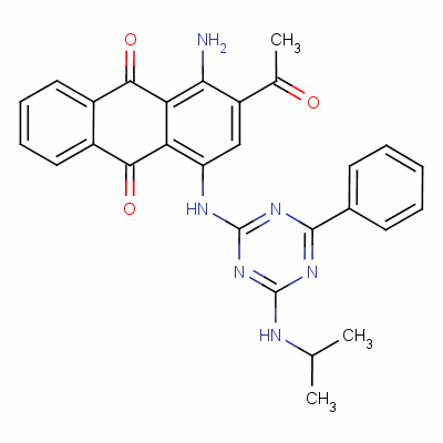 2-乙?；?1-氨基-4-[[4-[(1-甲基乙基)氨基]-6-苯基-1,3,5-噻嗪-2-基]氨基]蒽醌結構式_64086-96-0結構式