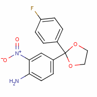 4-[2-(4-氟苯基)-1,3-二氧雜烷-2-基]-2-硝基苯胺結(jié)構(gòu)式_64420-30-0結(jié)構(gòu)式