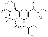 (3R,4r,5s)-4-n-乙?；?1,1-二甲基乙基)氨基-5-N,N-二烯丙基氨基-3-(1-乙基丙氧基)-1-環(huán)己烯-1-羧酸乙酯鹽酸鹽結構式_651324-08-2結構式